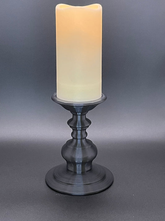Classic Pillar Candle Holder: Elegant Home Decor (4.5x3.5)