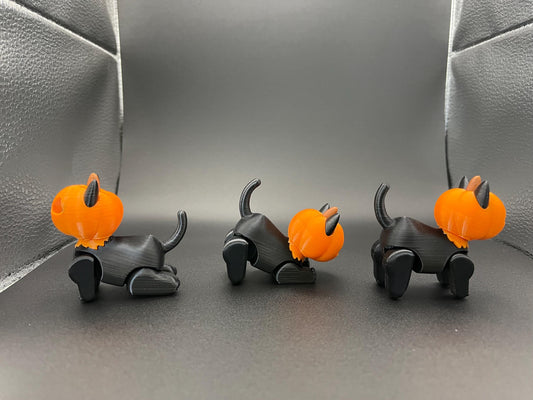 Poseable pumpkin cat! l Halloween!