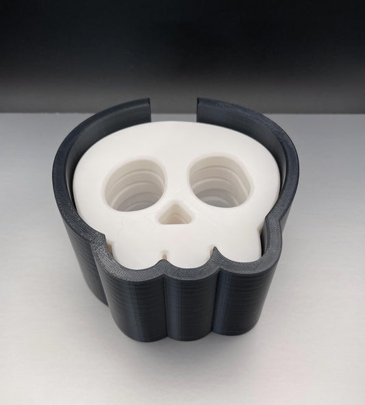 skull shaped coasters!
