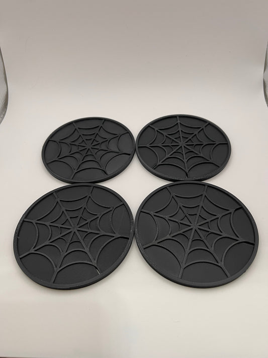 Set of 4 Spiderweb Coasters l Halloween Coasters