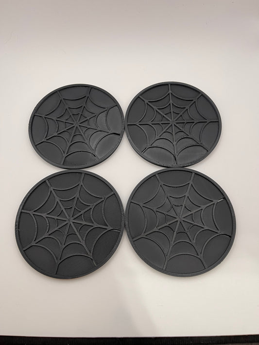 Set of 4 Spiderweb Coasters l Halloween Coasters