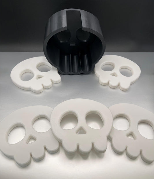 skull shaped coasters!